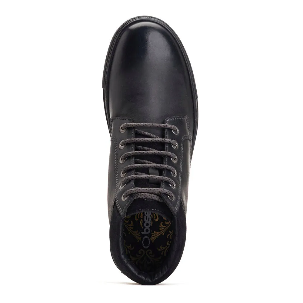 Cabbie High-Top Leather Trainers Black sold by Base London product image thumbnail 5