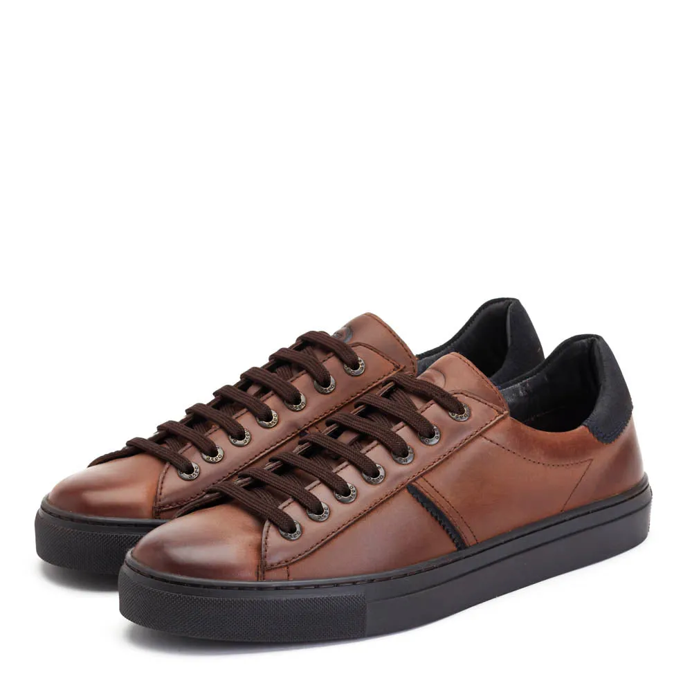 Beck Leather Trainers Brown sold by Base London product image thumbnail 3