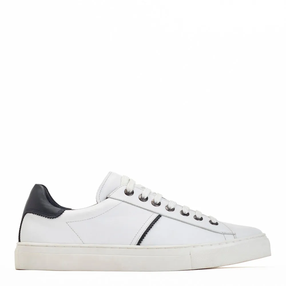 Beck Leather Trainers White sold by Base London