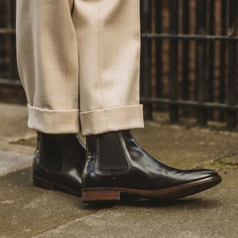 Virgil Waxy Chelsea Boots Black sold by Base London product image thumbnail 3