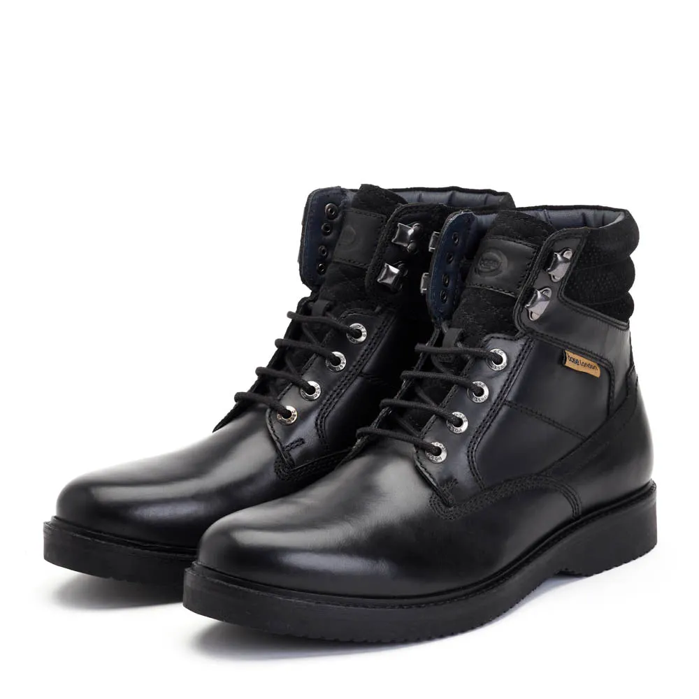 Bradley Waxy Combat Boots Black sold by Base London product image thumbnail 3