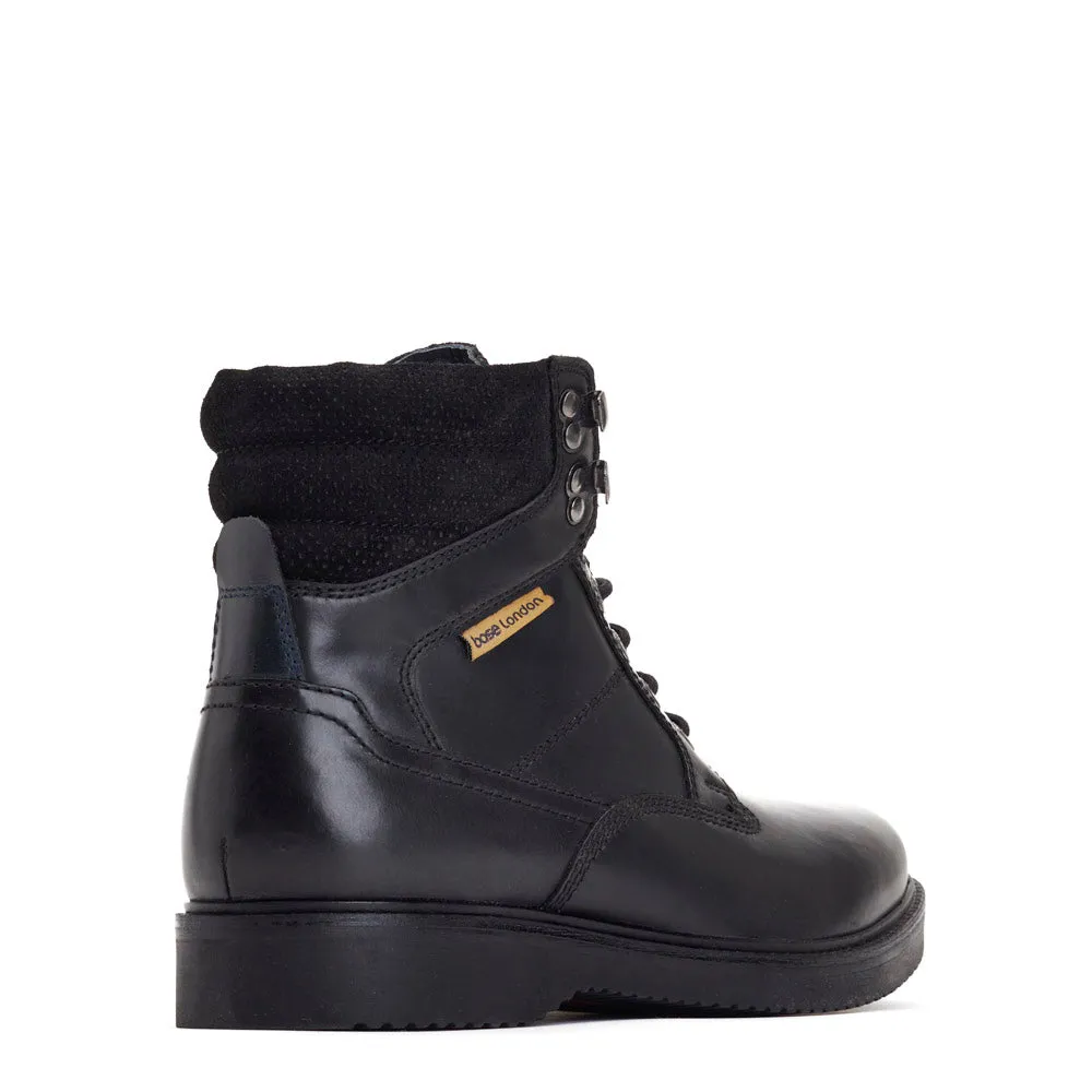 Bradley Waxy Combat Boots Black sold by Base London product image thumbnail 4