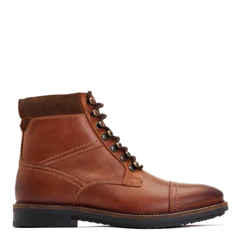 Ashland Pull Up Toe Cap Boots Tan sold by Base London