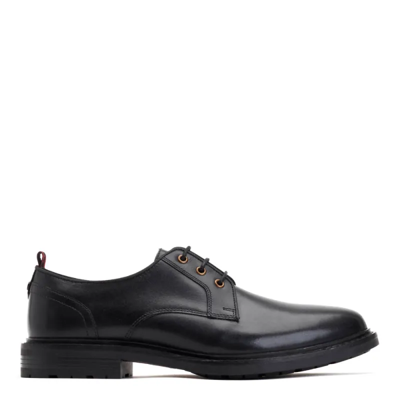 Dime Waxy Derby Shoes Black sold by Base London