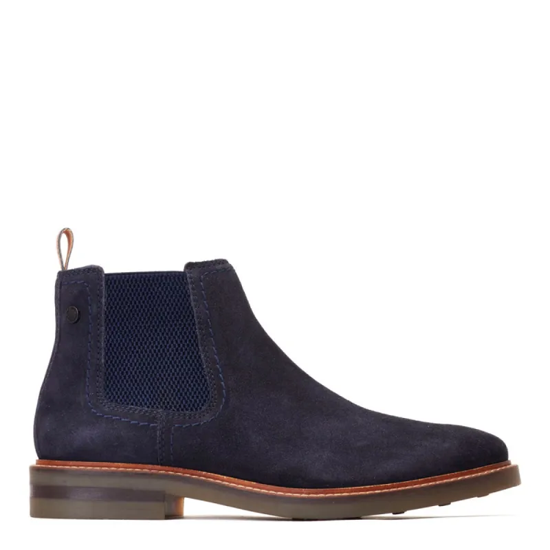 Portland Suede Chelsea Boots Navy sold by Base London