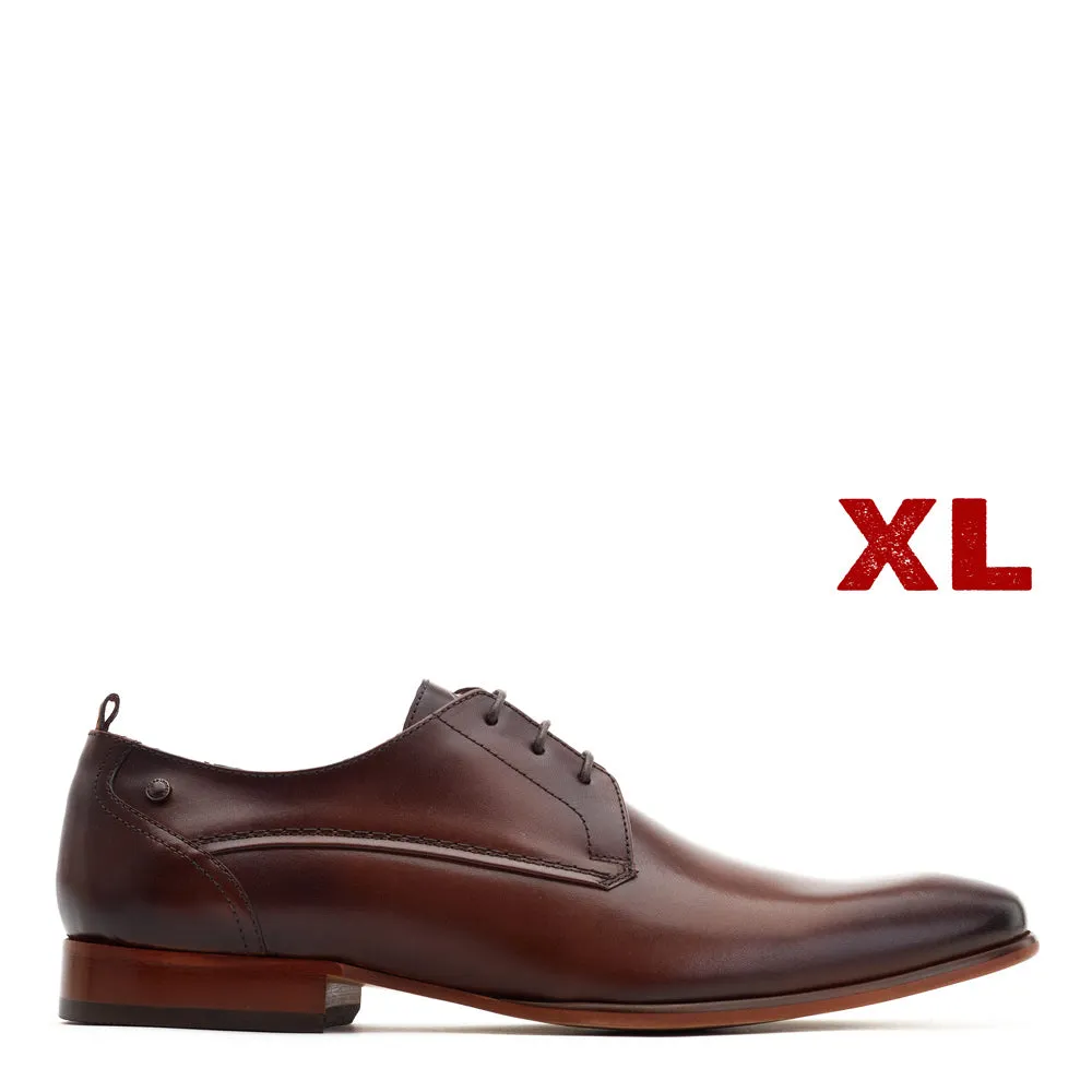 Gambino XL Waxy Derby Shoes Brown sold by Base London