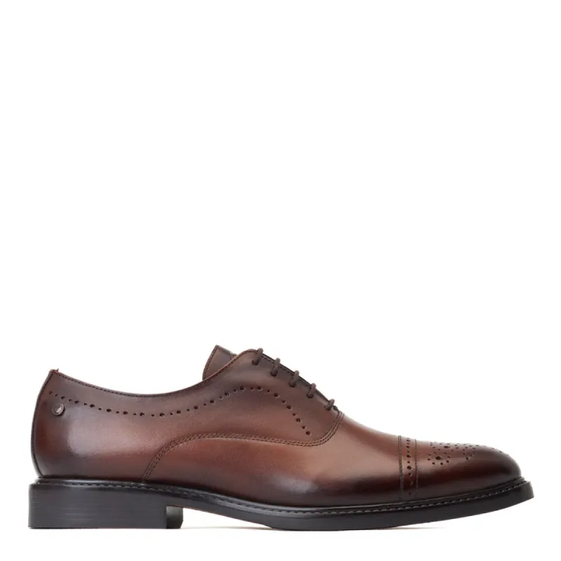 Corbin Waxy Oxford Shoes Brown sold by Base London