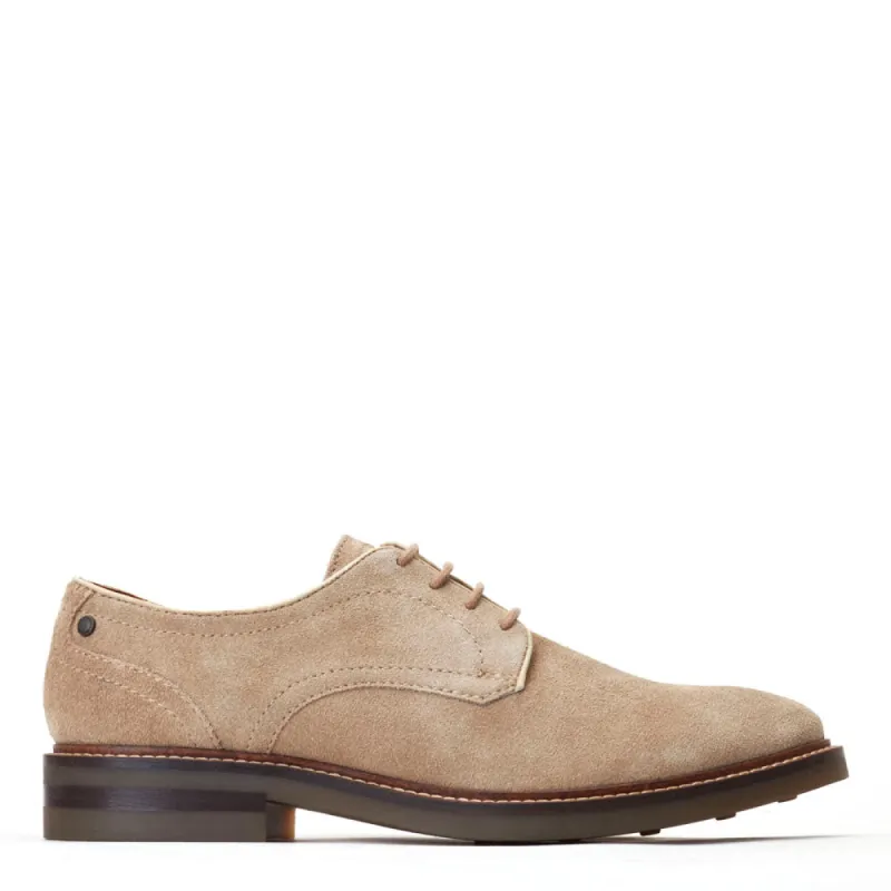 Mawley Suede Derby Shoes Sand sold by Base London