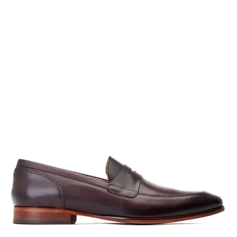 Bruno Waxy Loafers Bordo sold by Base London