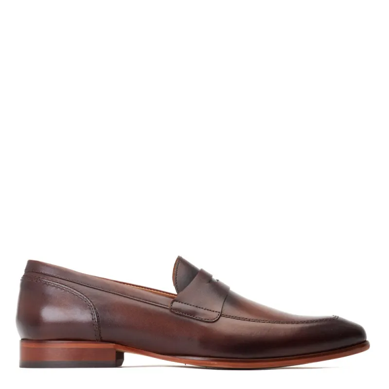 Bruno Waxy Loafers Brown sold by Base London