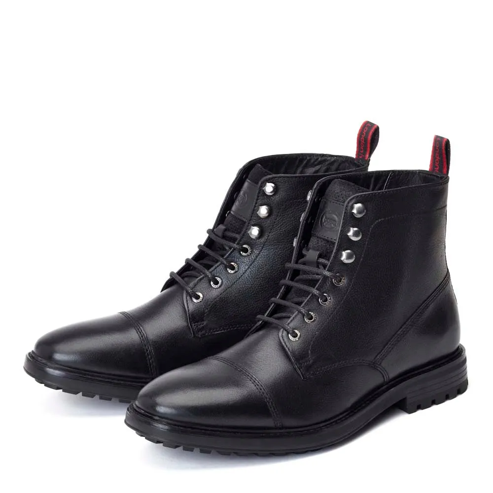 Banff Grain Toe Cap Boots Black sold by Base London product image thumbnail 3
