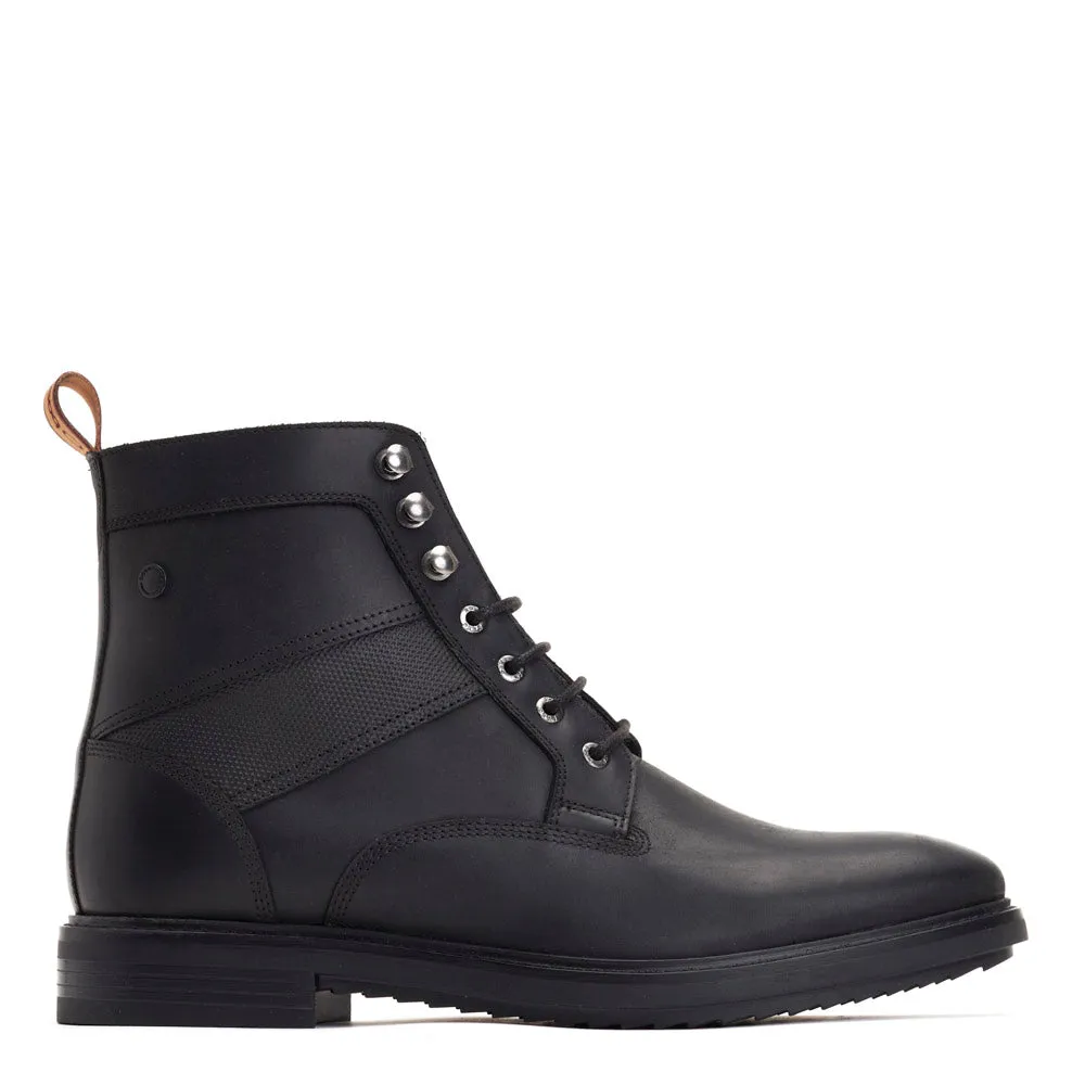 Dickson Pull Up Combat Boots Black sold by Base London