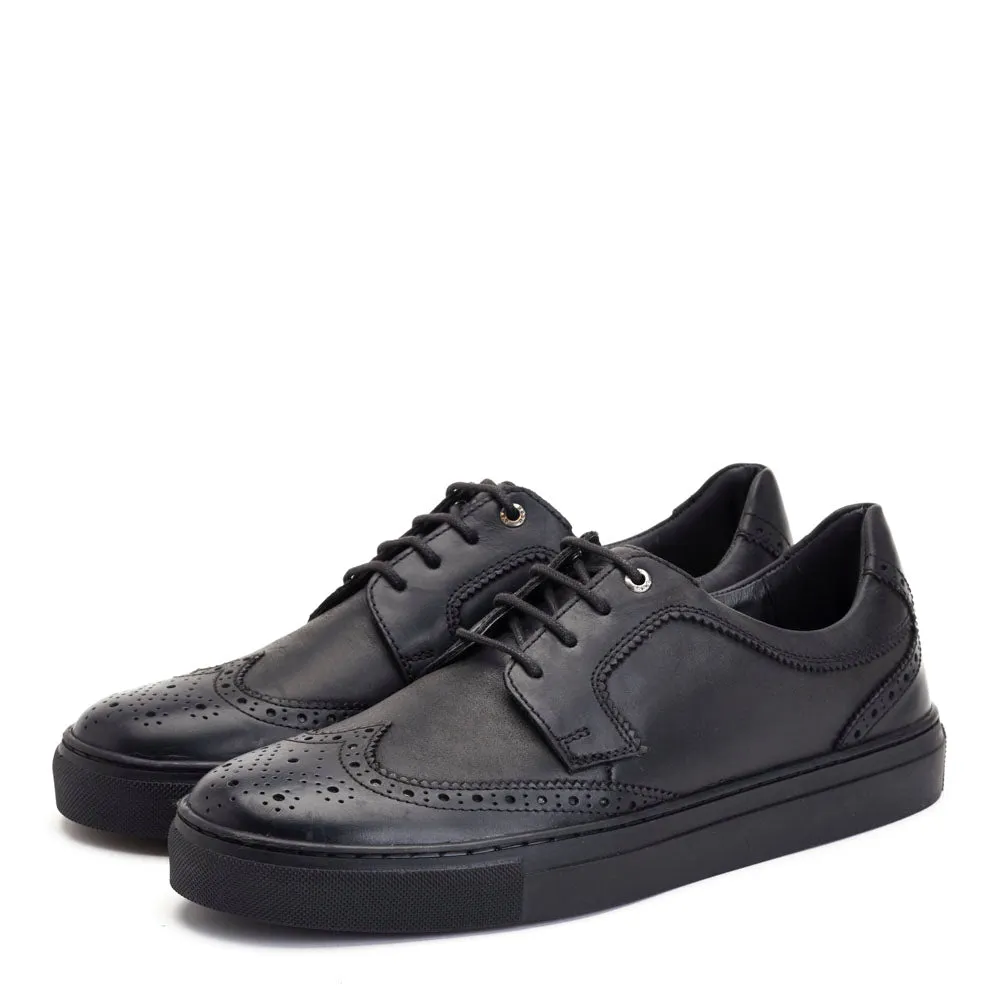 Keller Pull Up Cupsole Brogue Black sold by Base London product image thumbnail 3