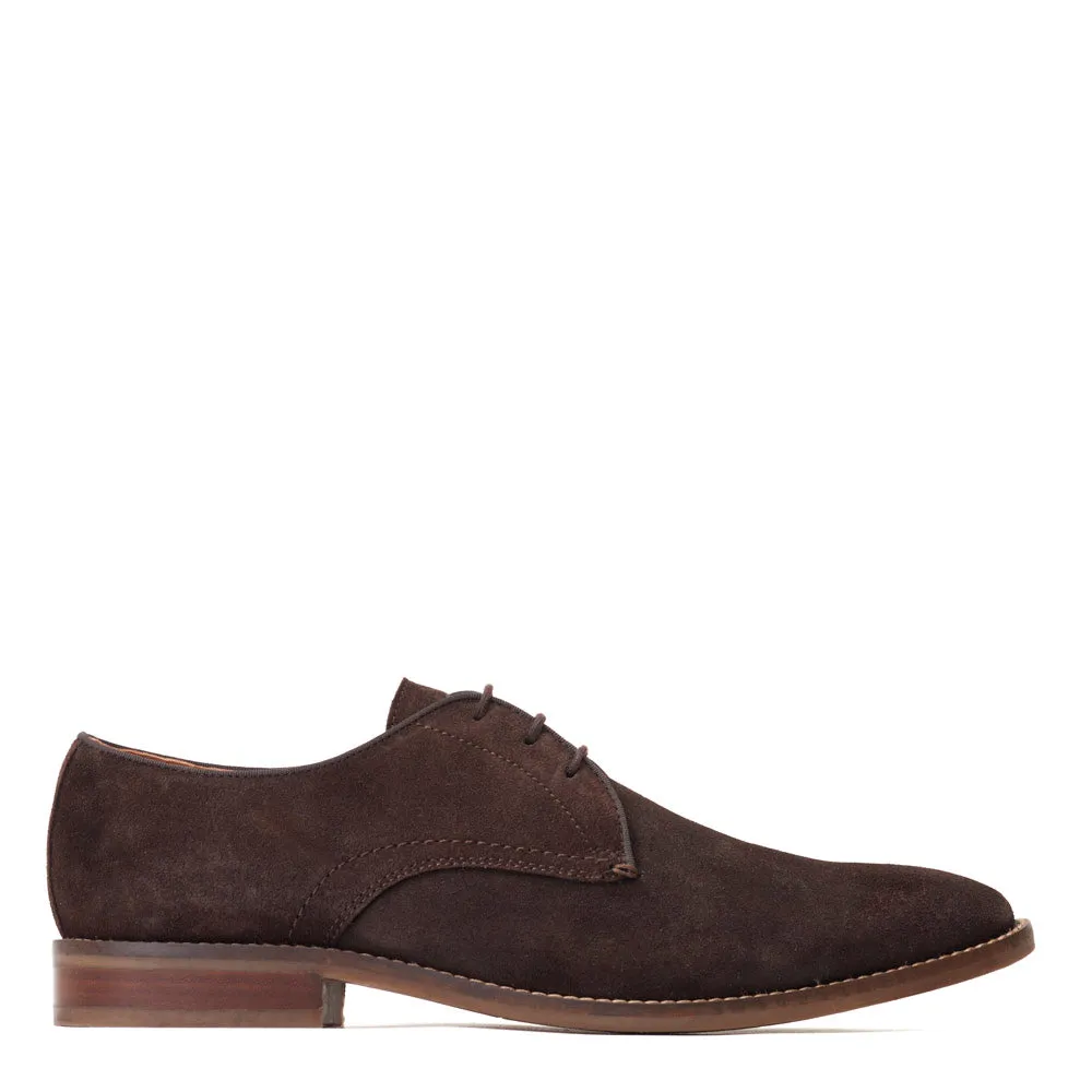 Bronte Suede Derby Shoes Brown sold by Base London