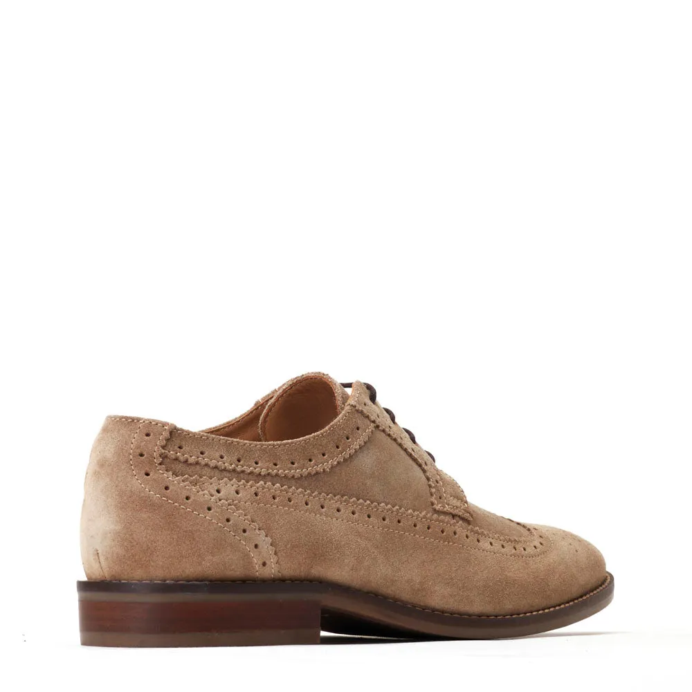 Twain Suede Brogue Shoes Sand sold by Base London product image thumbnail 3