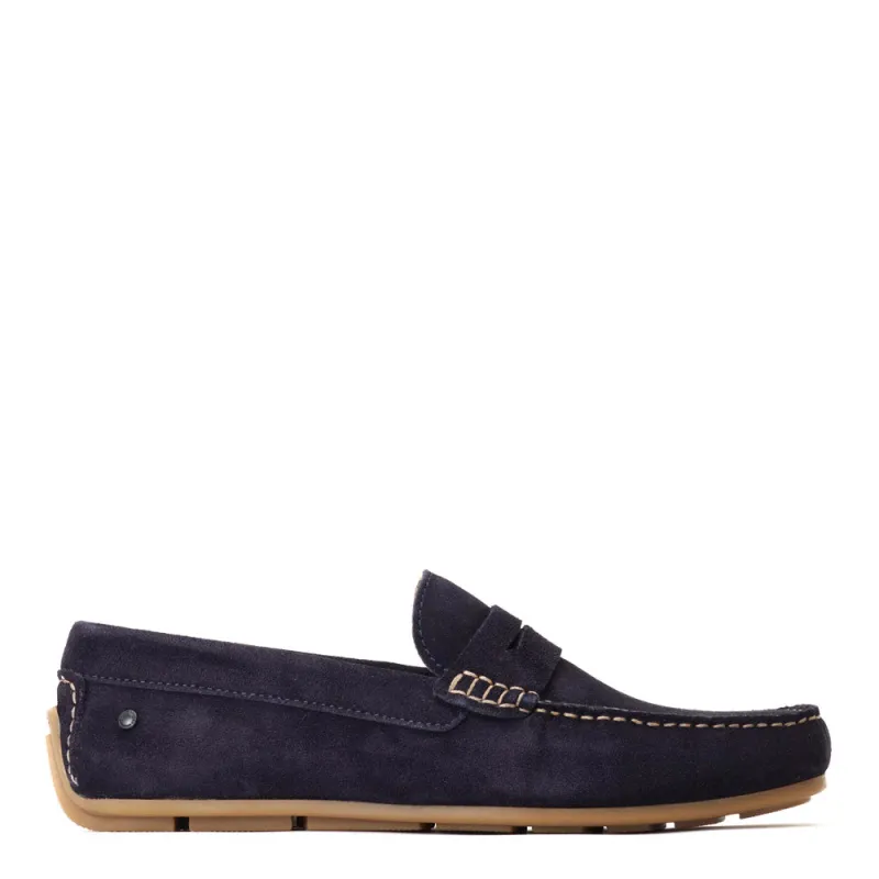 Collins Suede Loafers Navy sold by Base London