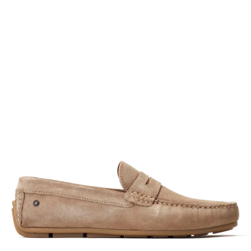 Collins Suede Loafers Sand sold by Base London