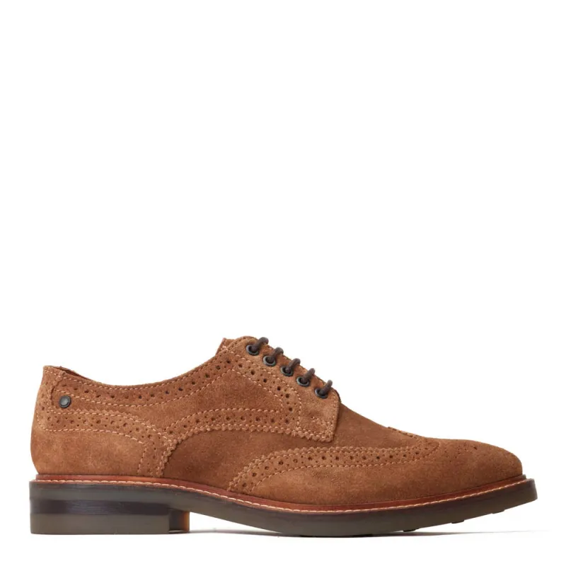 Hatfield Suede Brogue Shoes Ginger sold by Base London