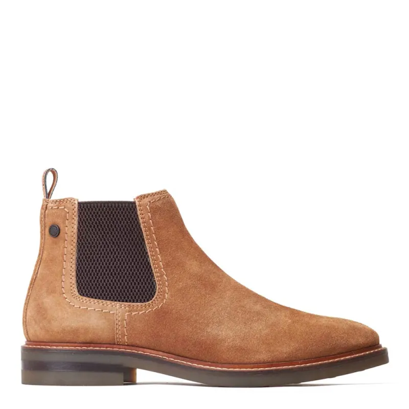 Portland Suede Chelsea Boots Ginger sold by Base London