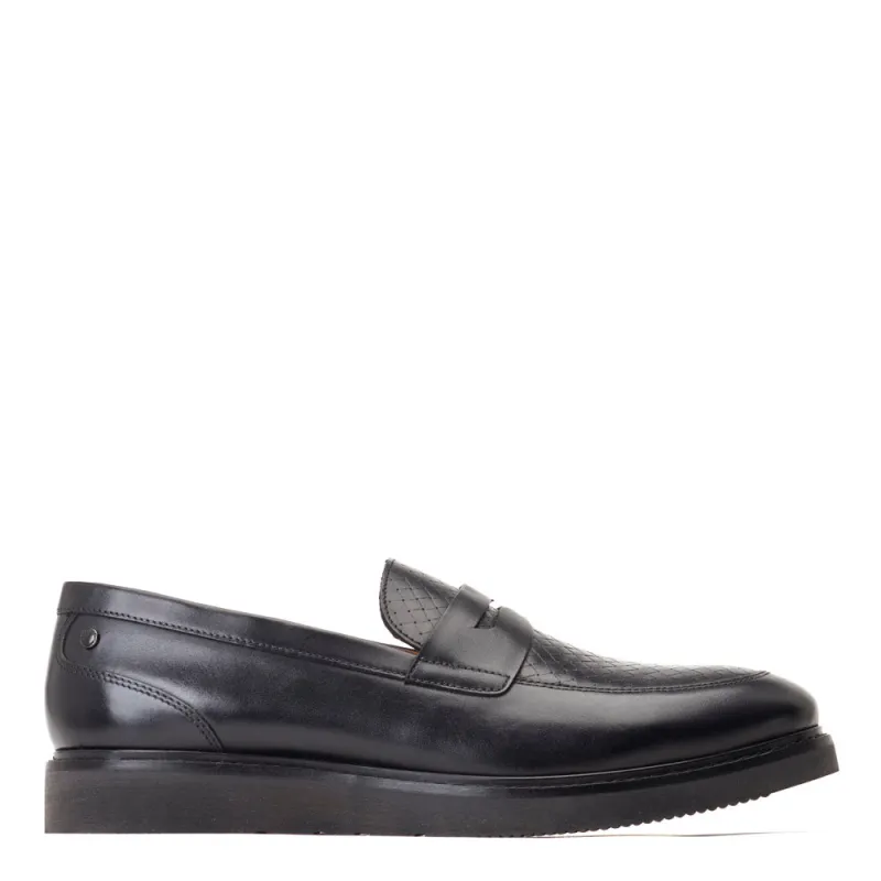 Sid Emboss Loafers Black sold by Base London
