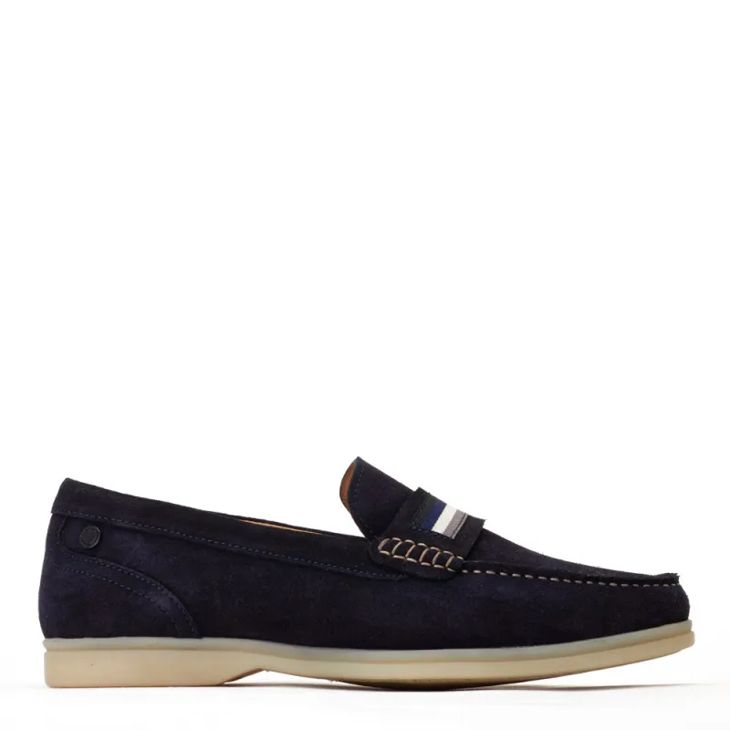 Drum Suede Loafers Navy sold by Base London