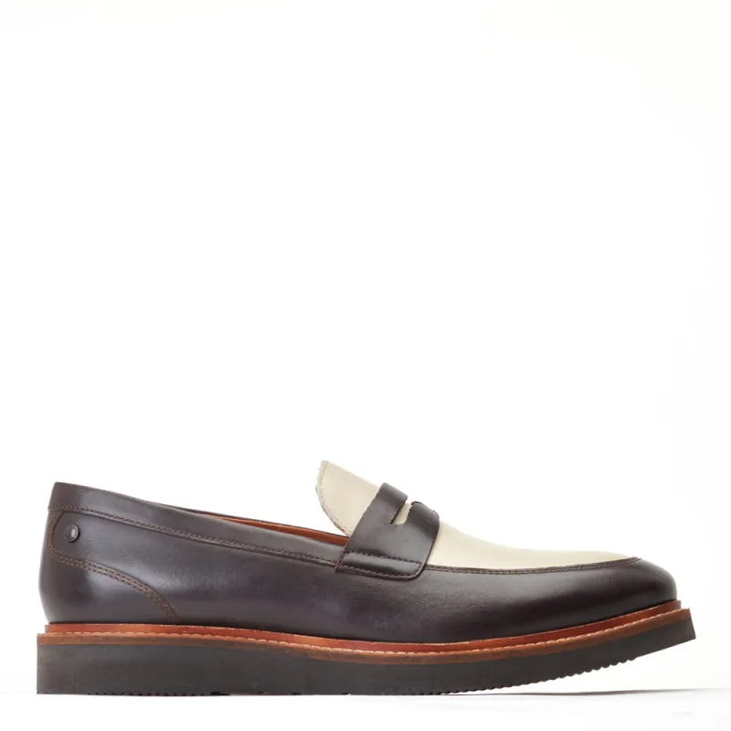 Sid Combo Loafers Brown/Beige sold by Base London