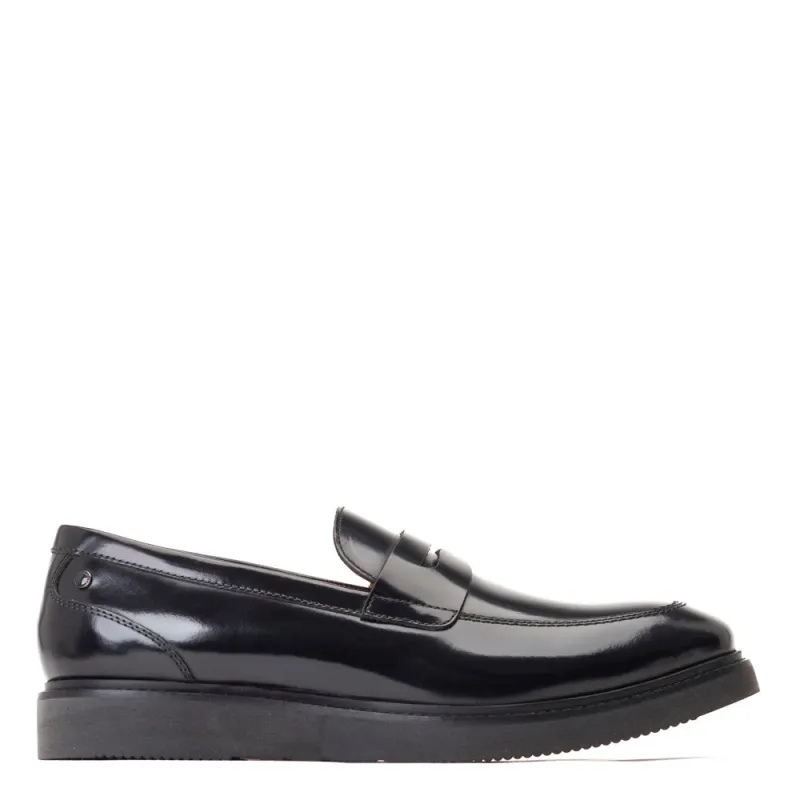 Sid Hi Shine Loafers Black sold by Base London