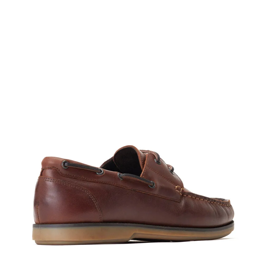 Stern Oil Pull Up Boat Shoes Brown sold by Base London product image thumbnail 3