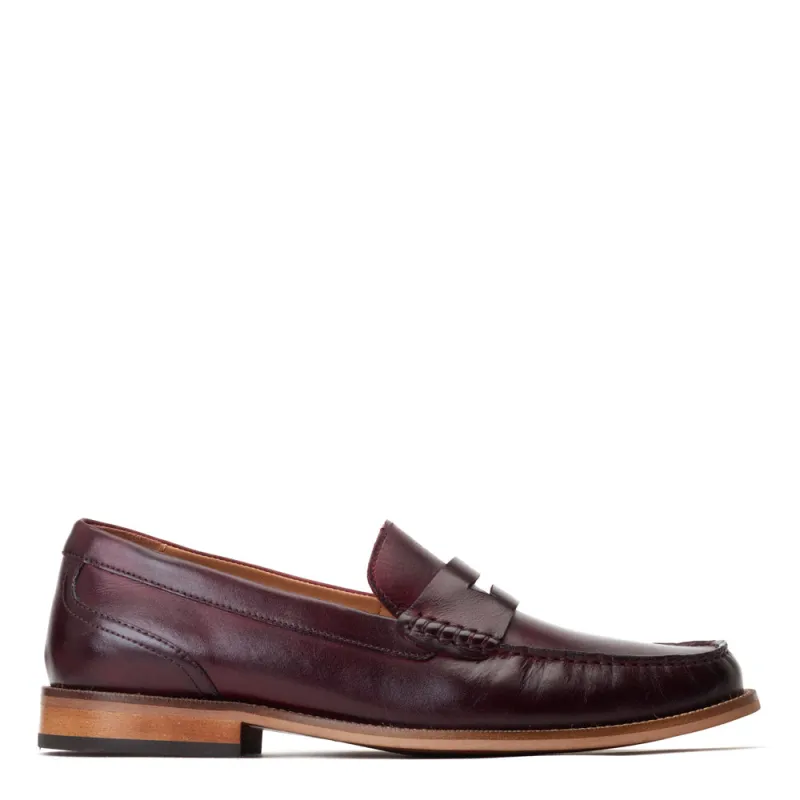 Garfield Washed Loafers Bordo sold by Base London