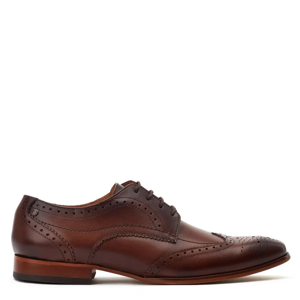 Barbera XL Waxy Brogue Shoes Brown sold by Base London