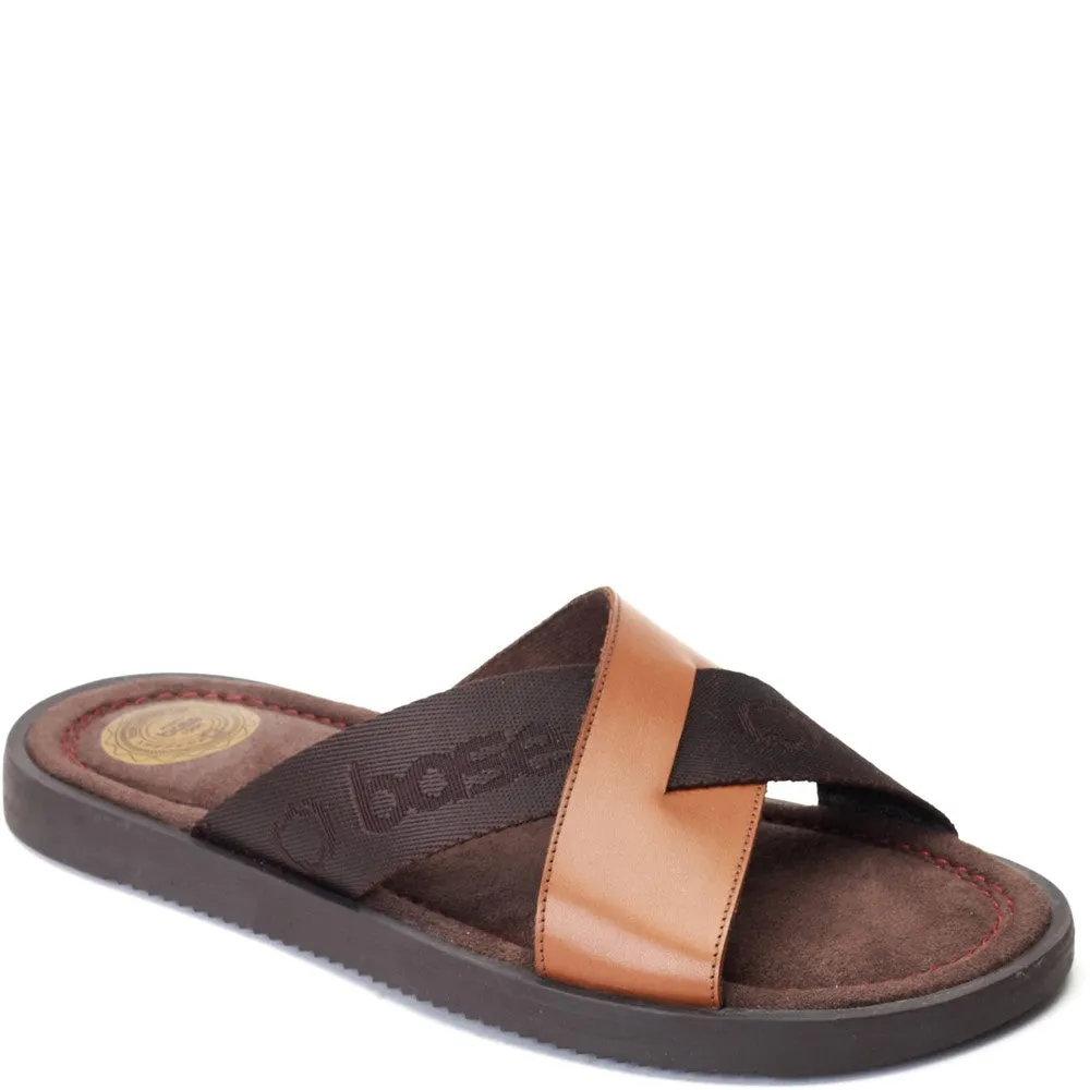 Webb Washed Slide Sandal Tan sold by Base London product image thumbnail 2