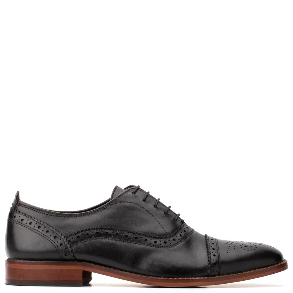Cast Oxford Brogue Shoes Black sold by Base London