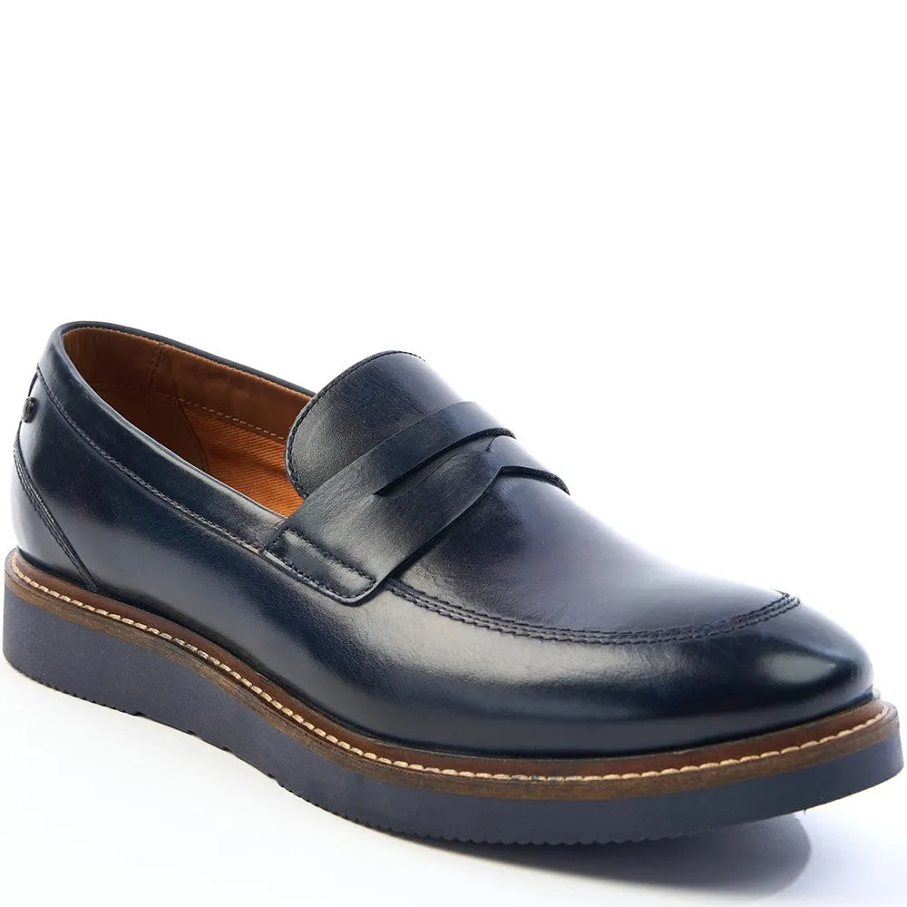 Sid Washed Loafers Navy sold by Base London