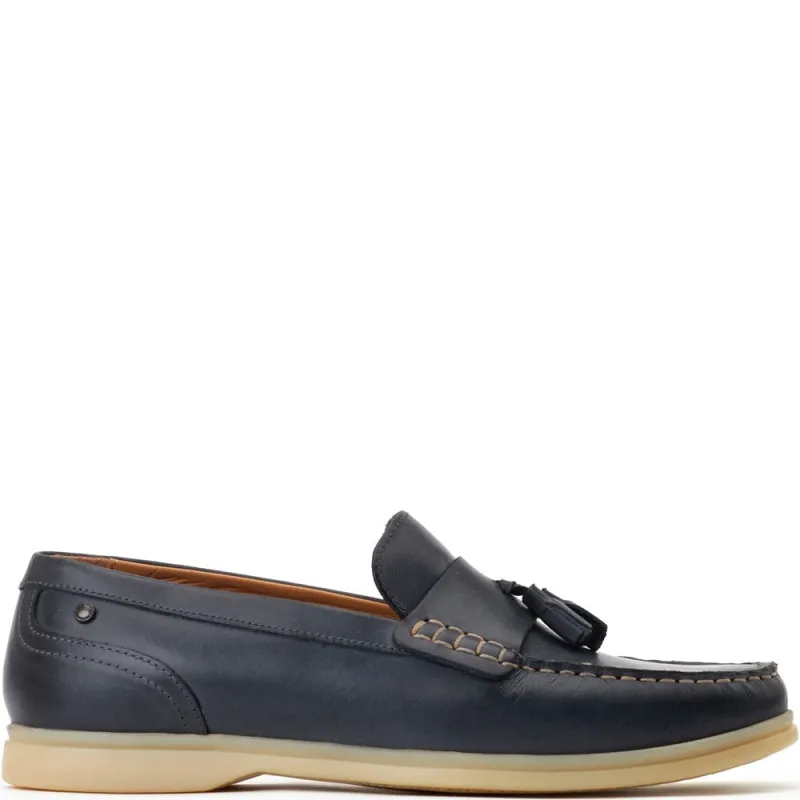 Bonito Nubuck Loafers Navy sold by Base London