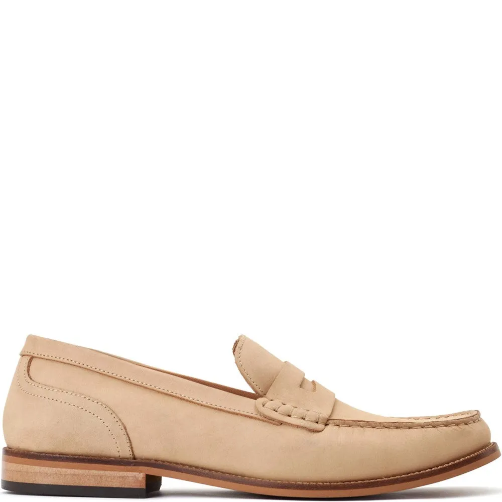 Garfield Nubuck Loafers Sand sold by Base London