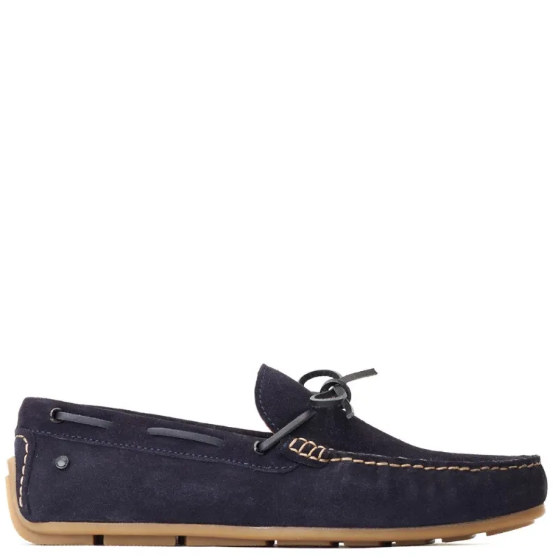 Brooks Suede Loafers Navy sold by Base London