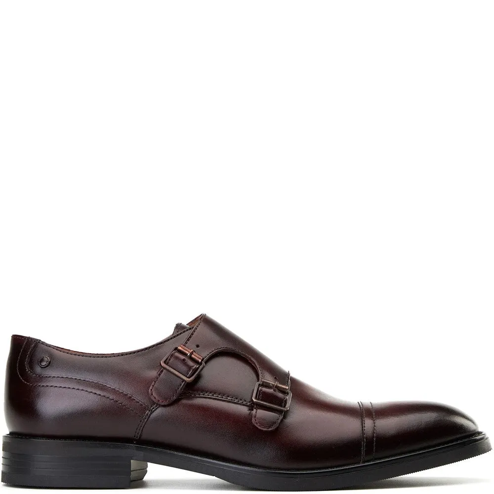 Taper Waxy Monk Strap Shoes Bordo sold by Base London product image thumbnail 5