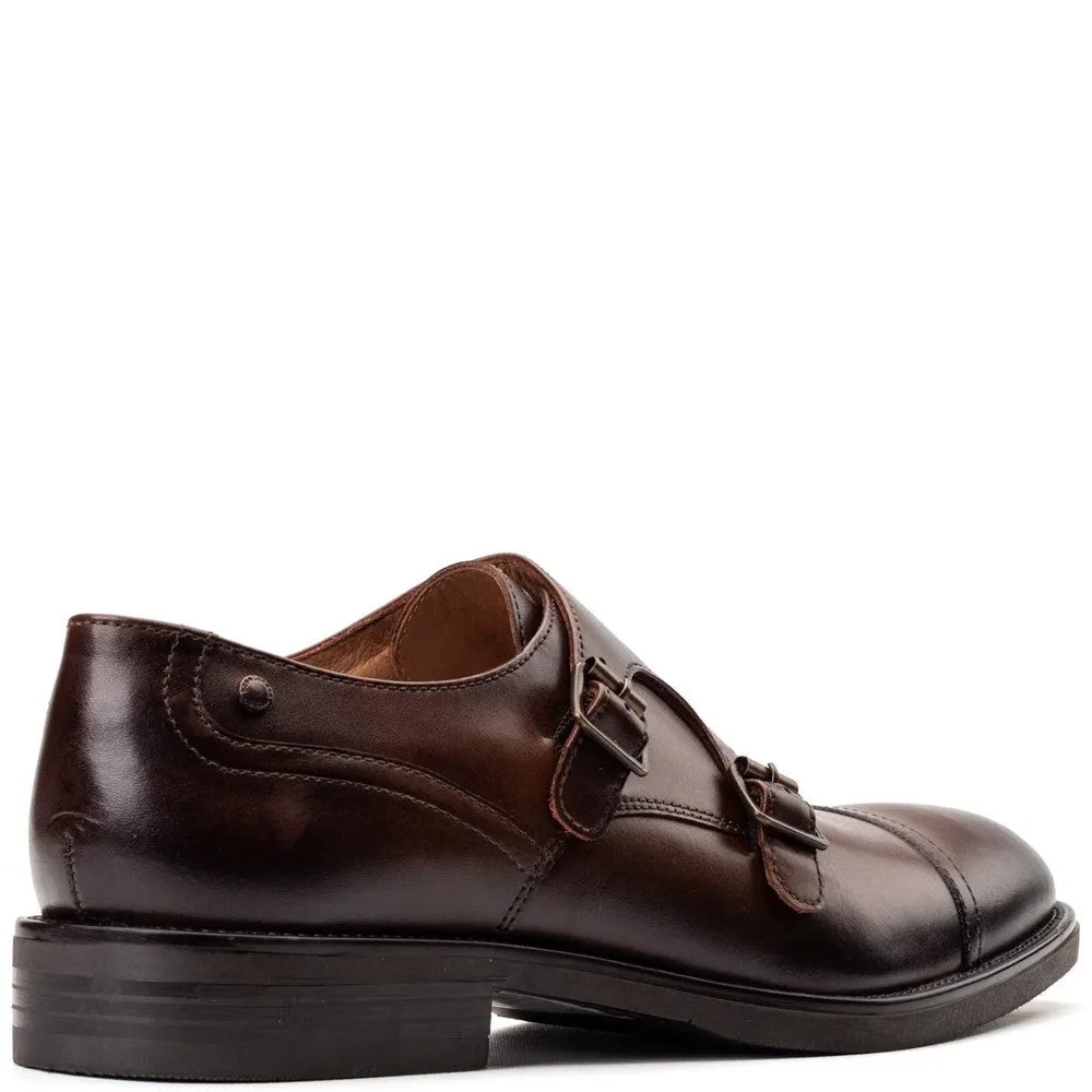 Taper Waxy Monk Strap Shoes Brown sold by Base London product image thumbnail 2