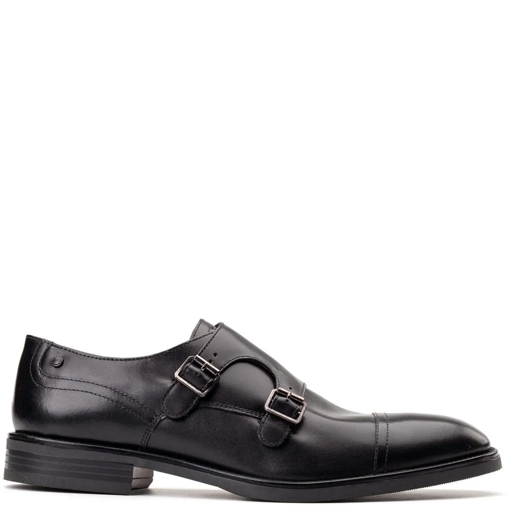 Taper Waxy Monk Strap Shoes Black sold by Base London product image thumbnail 5