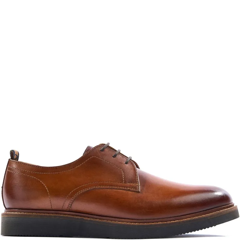 Roly Washed Derby Shoes Tan sold by Base London