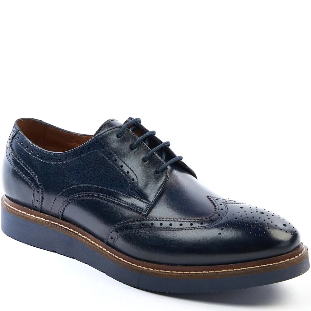 Joe Washed Brogue Shoes Navy sold by Base London product image thumbnail 2