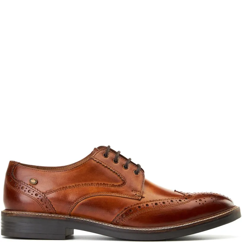York Washed Brogue Shoes Tan sold by Base London