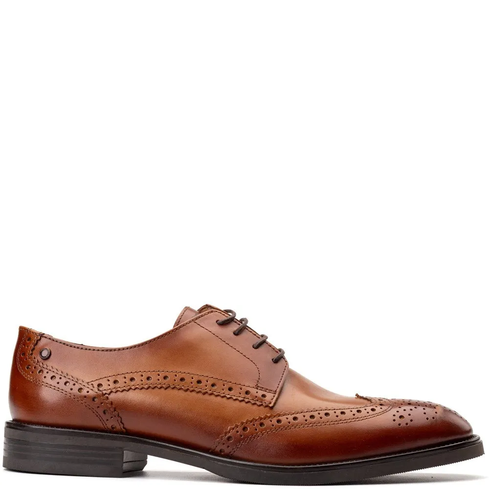Pocket Waxy Brogue Shoes Tan sold by Base London