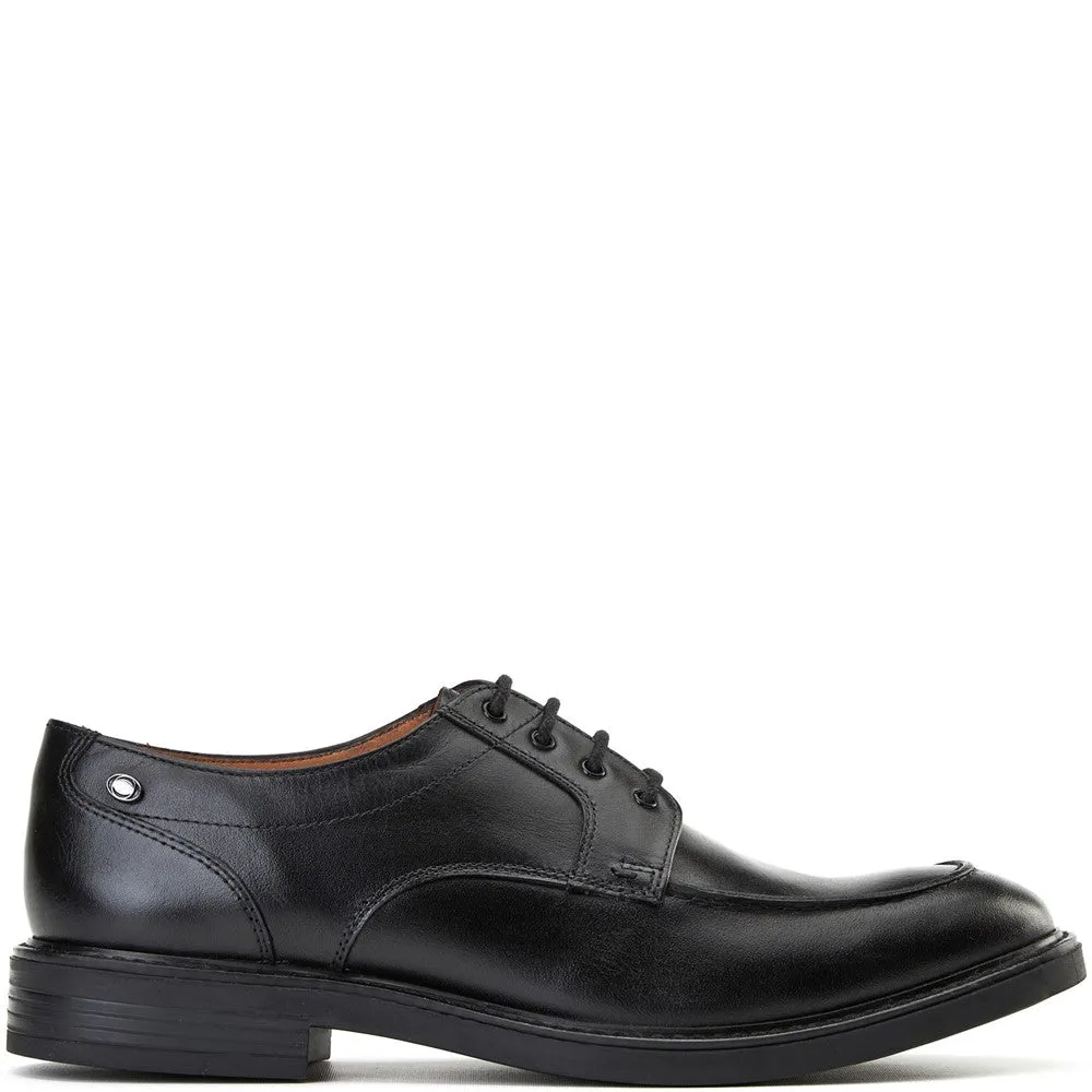 Surrey Waxy Apron Toe Shoes Black sold by Base London