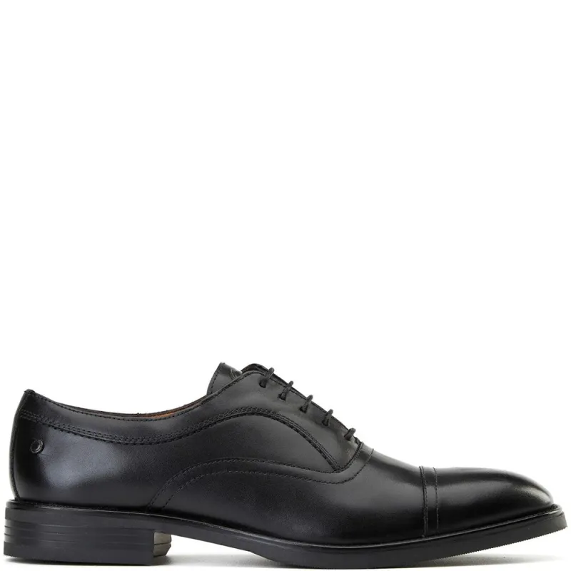 Lapel Waxy Oxford Shoes Black sold by Base London
