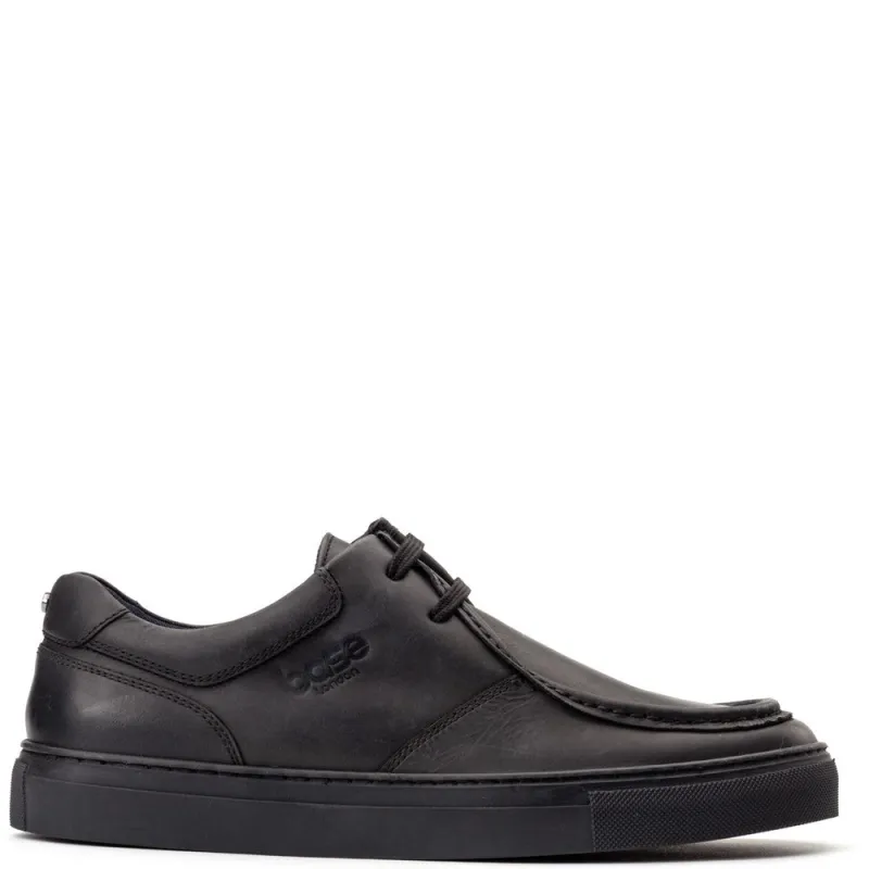 Dalston Moc Toe Trainers Black sold by Base London