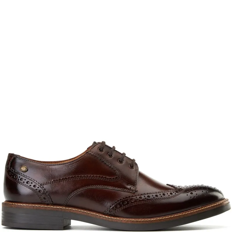 York Washed Brogue Shoes Brown sold by Base London