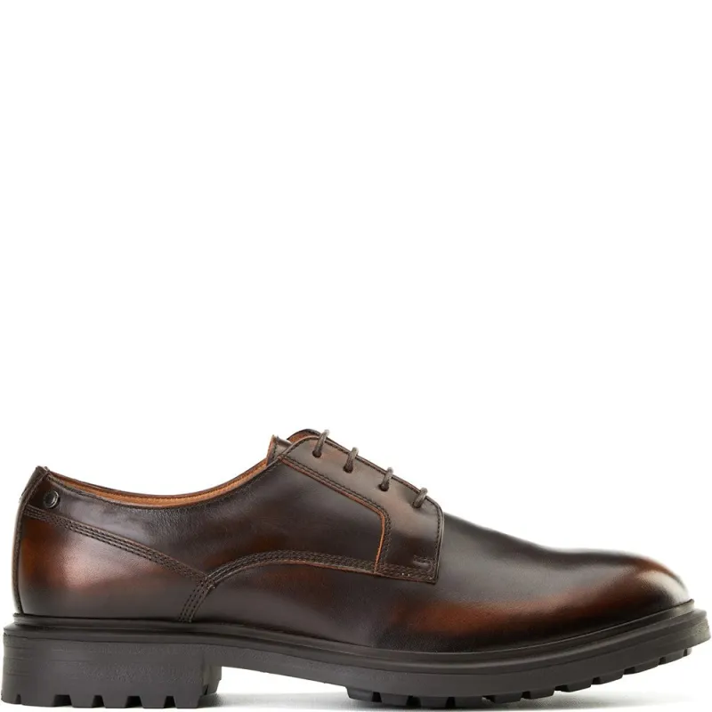 Locke Rub Off Derby Shoes Brown sold by Base London