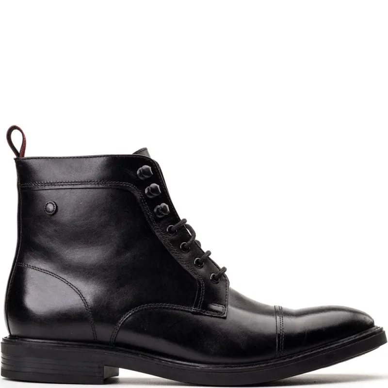 Plymouth Waxy Toe Cap Boots Black sold by Base London