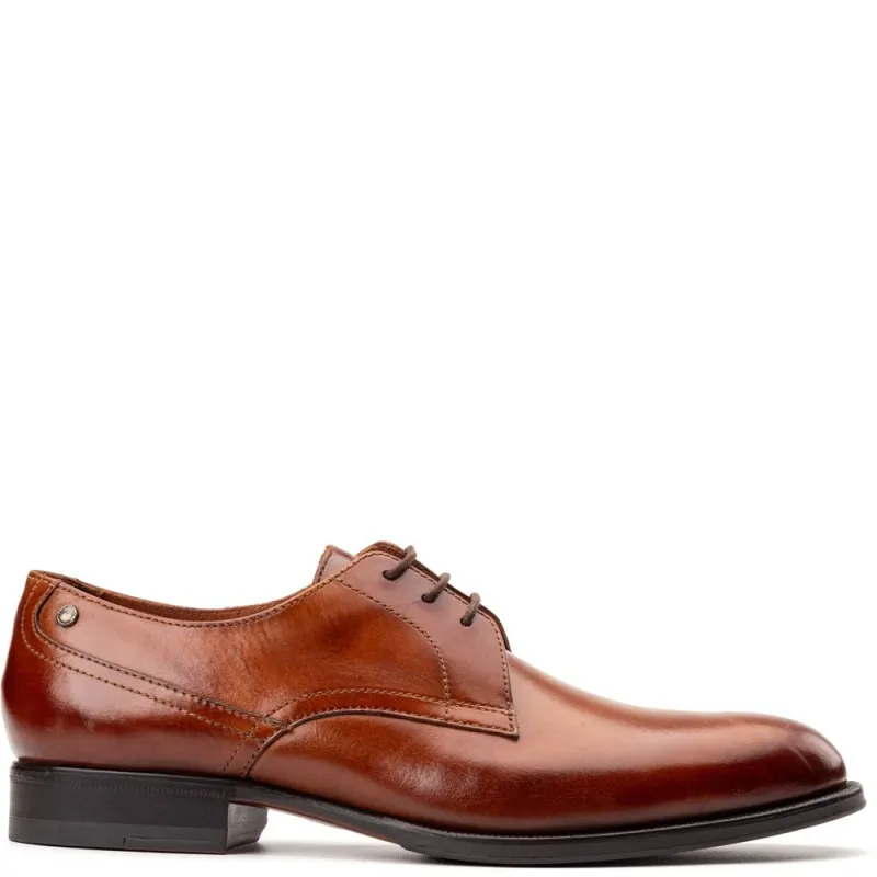 Edison Washed Derby Shoes Tan sold by Base London